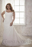Lace Plus size wedding Dress lace mermaid trumpet gown