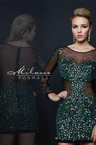 Milano Formals lace short prom homecoming cocktail dress