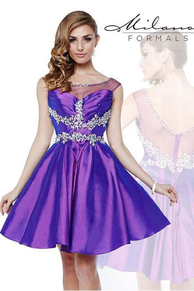 Milano Formals lace short prom homecoming cocktail dress