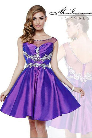 Milano Formals lace short prom homecoming cocktail dress