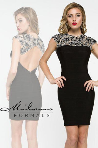 Milano Formals lace short prom homecoming cocktail dress