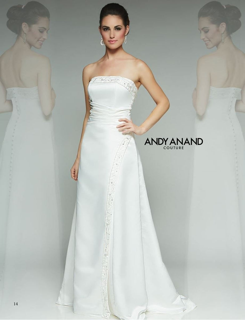 SATIN A-line ball gown wedding dress