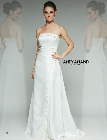 SATIN A-line ball gown wedding dress
