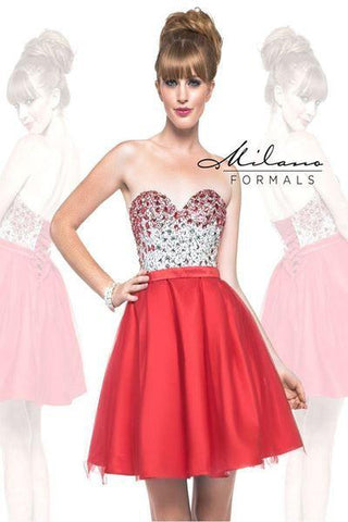 Milano Formals lace short prom homecoming cocktail dress