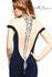 Designer Milano Formals lace long prom dress.