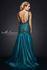 Designer Milano Formals lace long prom dress.
