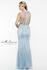 Designer Milano Formals lace long prom dress.