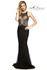 Designer Milano Formals lace long prom dress.