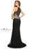 Designer Milano Formals lace long prom dress.