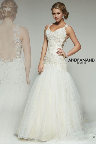LACE TRUMPET TULLE WEDDING DRESS