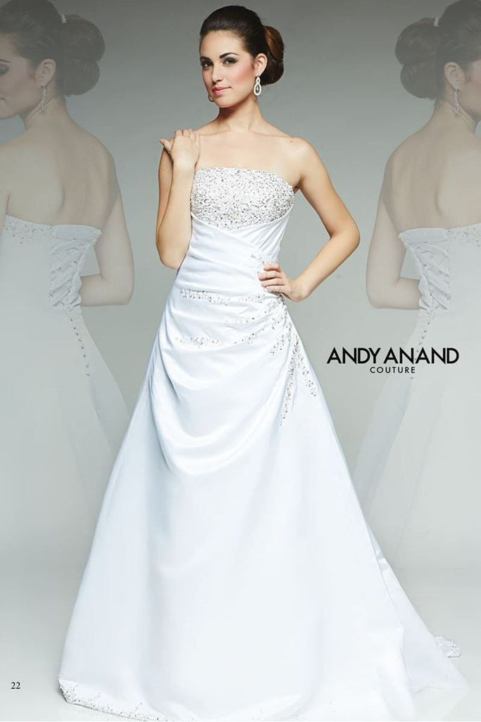 RHINESTONE A-line ball gown wedding dress