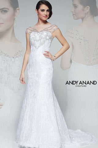 BEADED lace A-line wedding dress