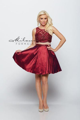 Milano Formals lace short prom homecoming cocktail dress