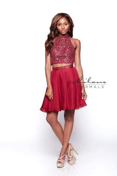 Milano Formals lace short prom homecoming cocktail dress