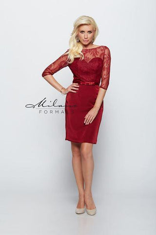 Milano Formals lace short prom homecoming cocktail dress