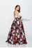 Designer Milano Formals lace long prom dress.