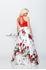 Designer Milano Formals lace long prom dress.