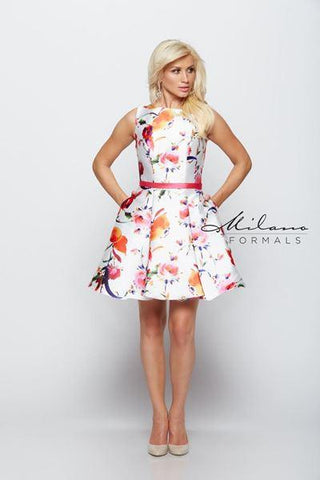 Milano Formals lace short prom homecoming cocktail dress
