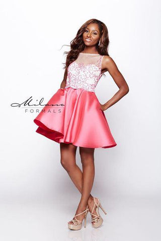 Milano Formals lace short prom homecoming cocktail dress