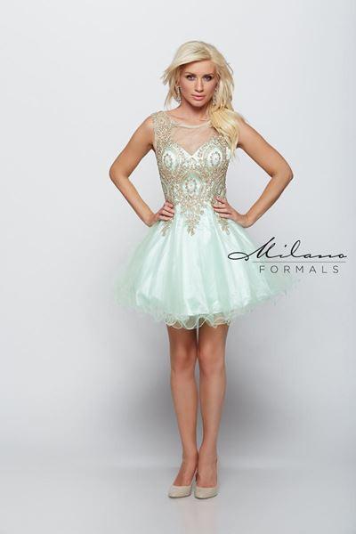 Milano Formals lace short prom homecoming cocktail dress
