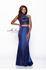 Designer Milano Formals lace long prom dress.