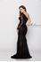 Designer Milano Formals lace long prom dress.