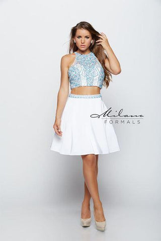 Milano Formals lace short prom homecoming cocktail dress