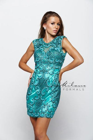 Milano Formals lace short prom homecoming cocktail dress