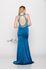Designer Milano Formals lace long prom dress.