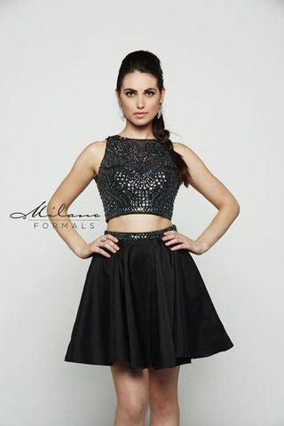 Milano Formals lace short prom homecoming cocktail dress