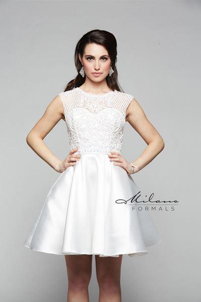 Milano Formals lace short prom homecoming cocktail dress
