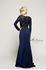 Designer Milano Formals lace long prom dress.