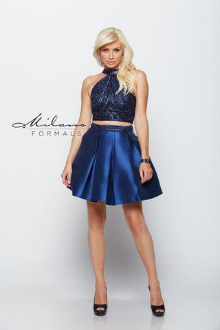 Milano Formals lace short prom homecoming cocktail dress