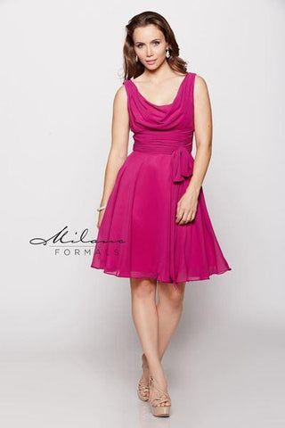 Chiffon lace long bridesmaid dress.