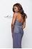 Designer Milano Formals lace long prom dress.
