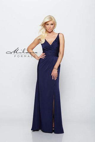 Chiffon lace long bridesmaid dress.