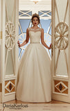 Ivory lace wedding dress ball gown A-Line