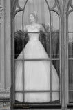 Ivory lace tulle rhinestones wedding dress ball gown A-Line