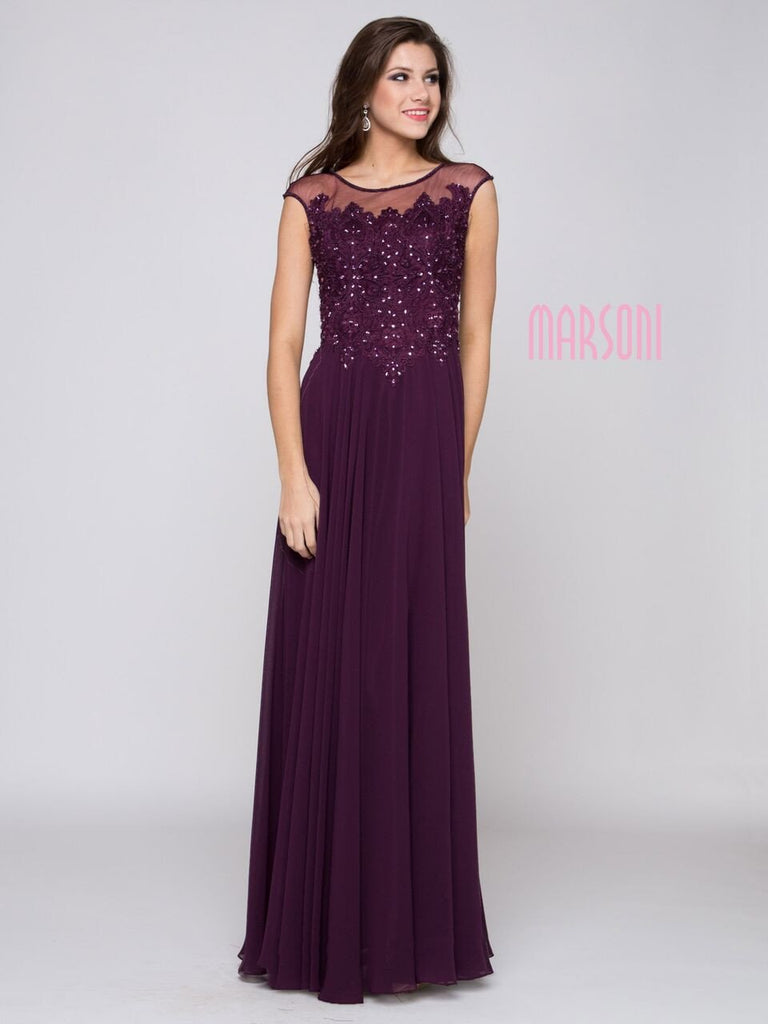 Mother Of The Bride Lace satin chiffon Long Dress.