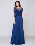 Mother Of The Bride Lace satin chiffon Long Dress.
