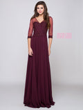 Mother Of The Bride Lace satin chiffon Long Dress.