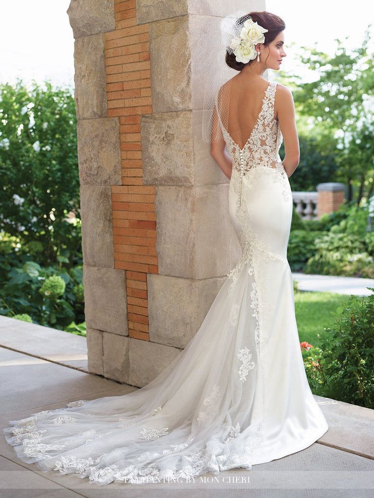 2017 Enchanting Sleeveless soft satin Wedding gown Collection By Mon Cheri