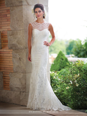 2017 Enchanting Lace and tulle trumpet Wedding gown Collection By Mon Cheri