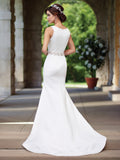 2017 Enchanting Sleeveless Satin Mermaid Wedding gown Collection By Mon Cheri