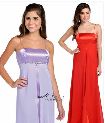 Chiffon lace long bridesmaid dress.