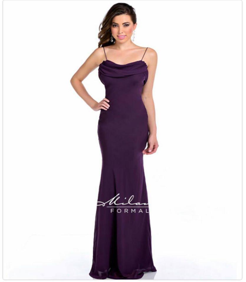 Chiffon lace long bridesmaid dress.