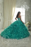 Quinceanera, sweet 16 strapless corsage ball gown dress by designer House Of Wu
