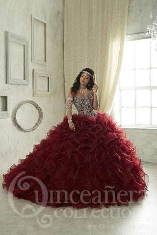 Beautiful quinceanera, sweet 16, engagement ball gown dress designed by House of Wu