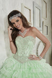 Beautiful quinceanera, sweet 16, engagement ball gown dress designed by House of Wu