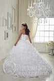 Beautiful quinceanera, sweet 16, engagement ball gown dress designed by House of Wu